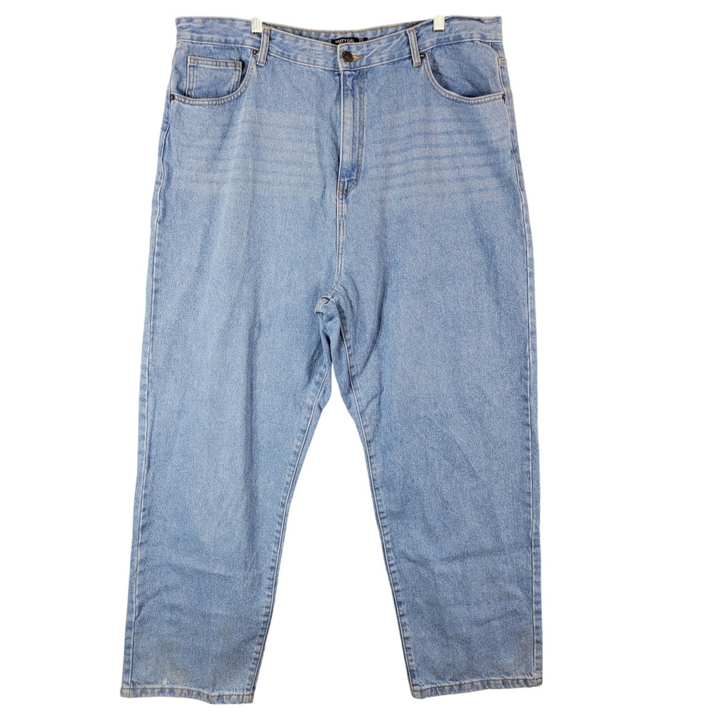 Nasty Gal Organic Cotton 90s Mom Jeans Women 18 High Rise Straight Leg Denim